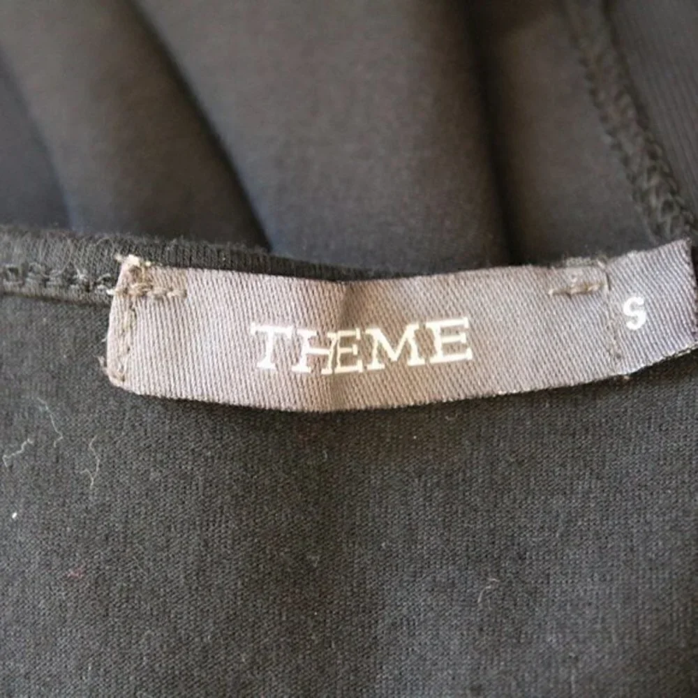THEME dress simple black dress Small